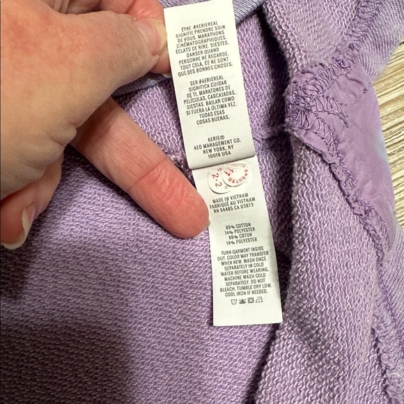 Aerie LumberJane Fleece Shirt Purple Button Down Oversized Shacket Small - Picture 8 of 10